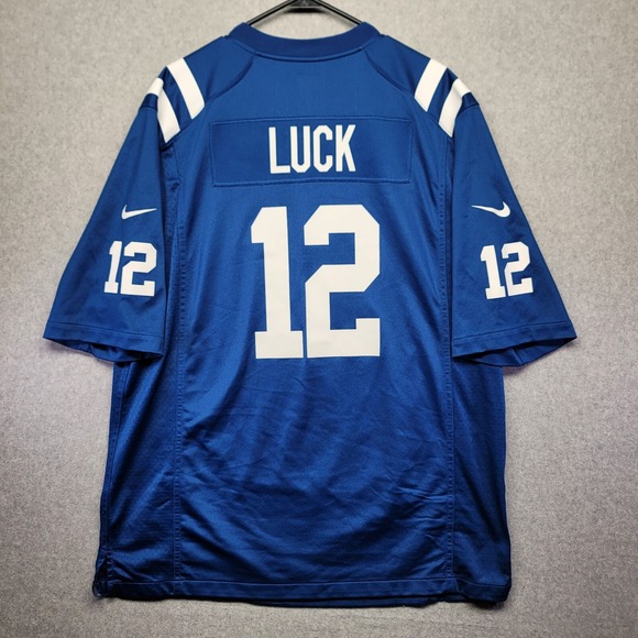 Nike On Field  Indianapolis Colts #12 Andrew Luck NFL Jersey Blue‎ Men's Size XL - Picture 1 of 11